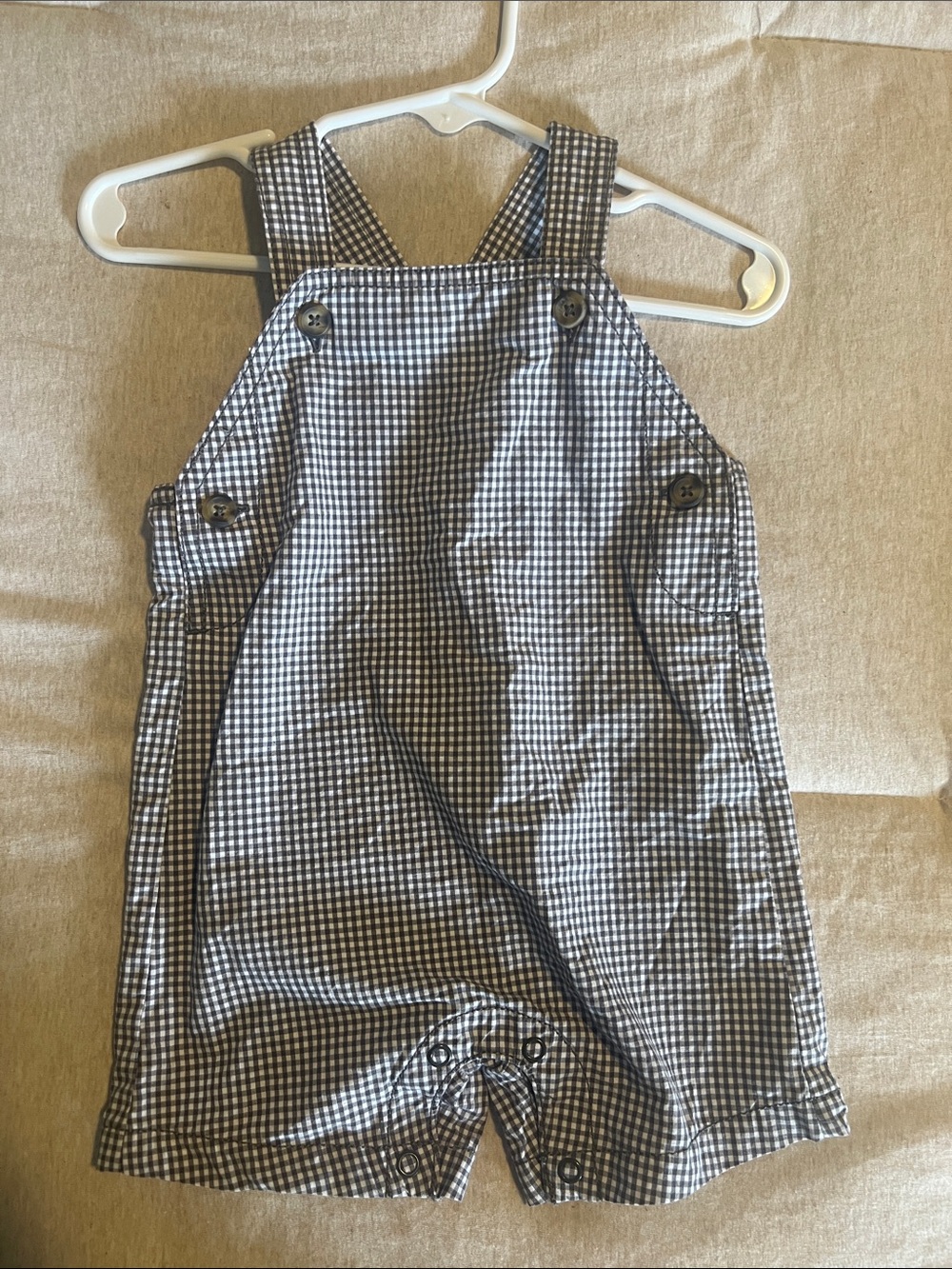 Carter’s plaid overalls